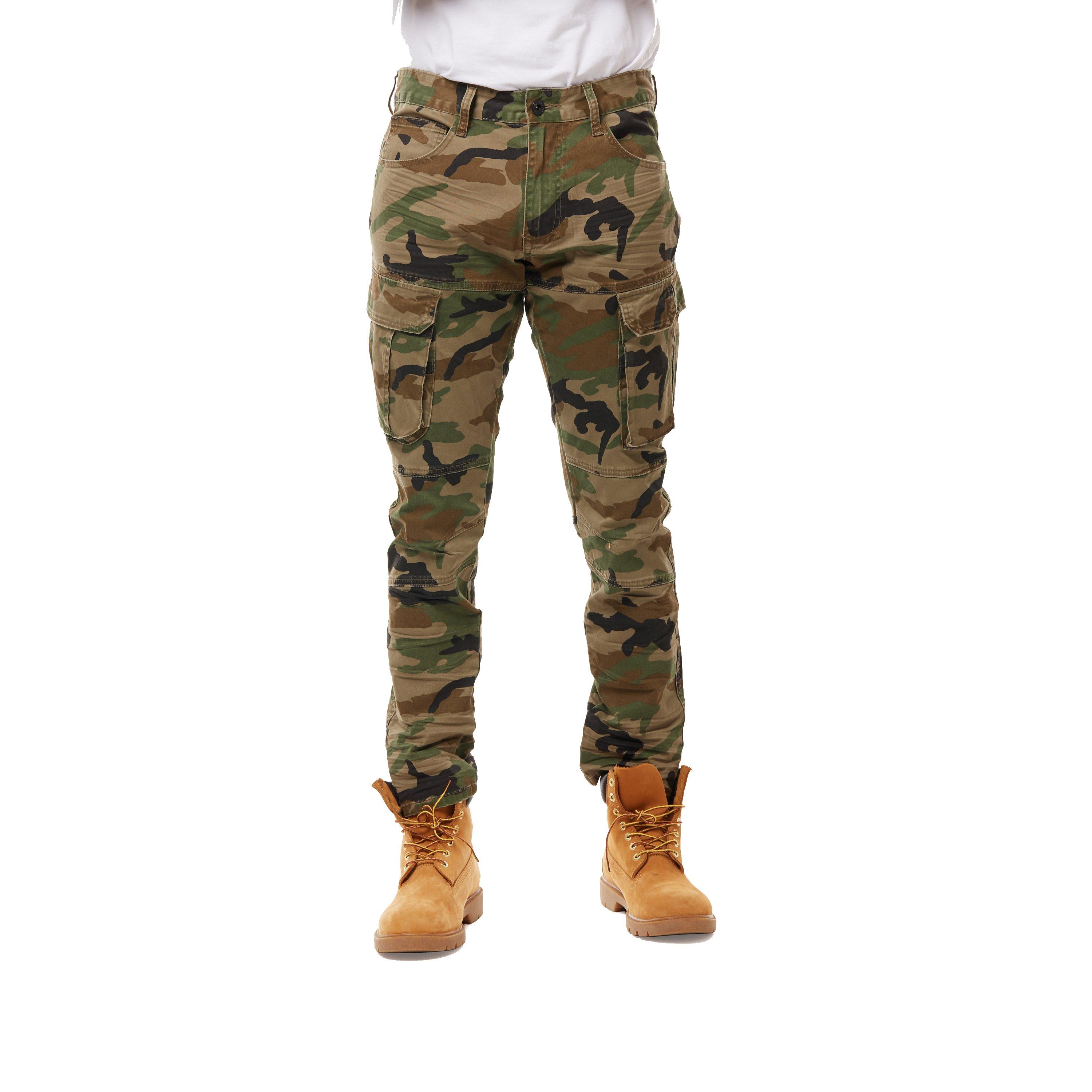 Smoke Rise Men's Twill Cargo "Camo" Tapered Pants